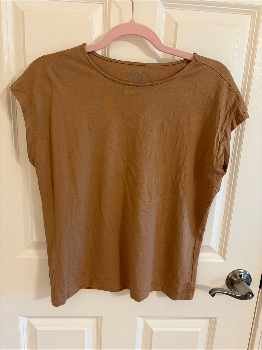 LOFT Short Sleeve Tee in Camel